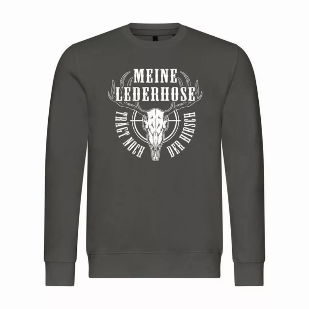 deinshirt Rundhalspullover Herren Pullover Meine Lederhose trägt noch der H günstig online kaufen