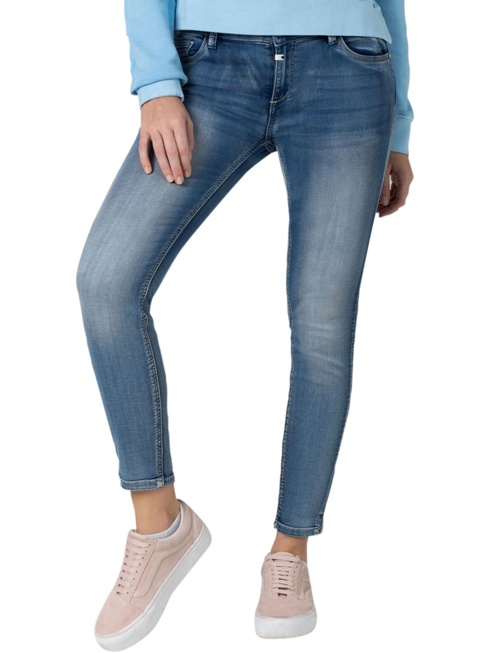 TIMEZONE Damen Jeans Tight AleenaTZ 7/8 - Blau - Aqua Blue Wash günstig online kaufen