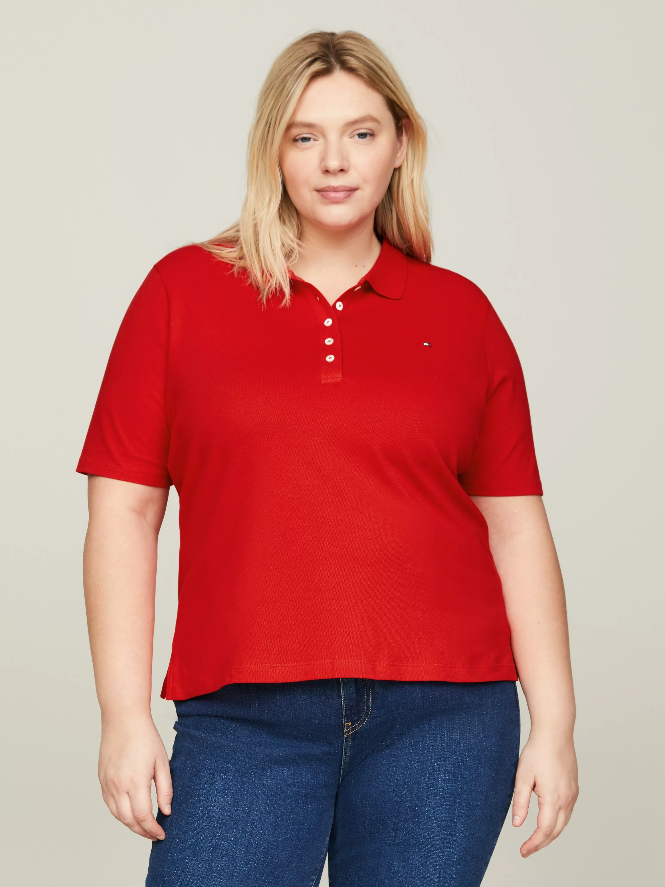 Tommy Hilfiger Curve Poloshirt CRV 1985 REG PIQUE POLO SS PLUS SIZE CURVE,m günstig online kaufen