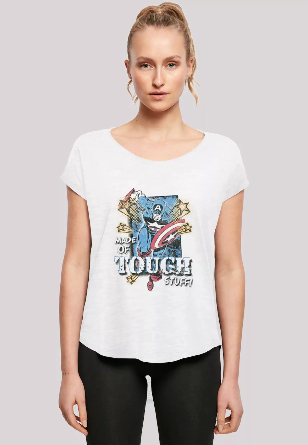 F4NT4STIC T-Shirt "Marvel Captain America Made Of Tough Stuff", Damen,Premi günstig online kaufen