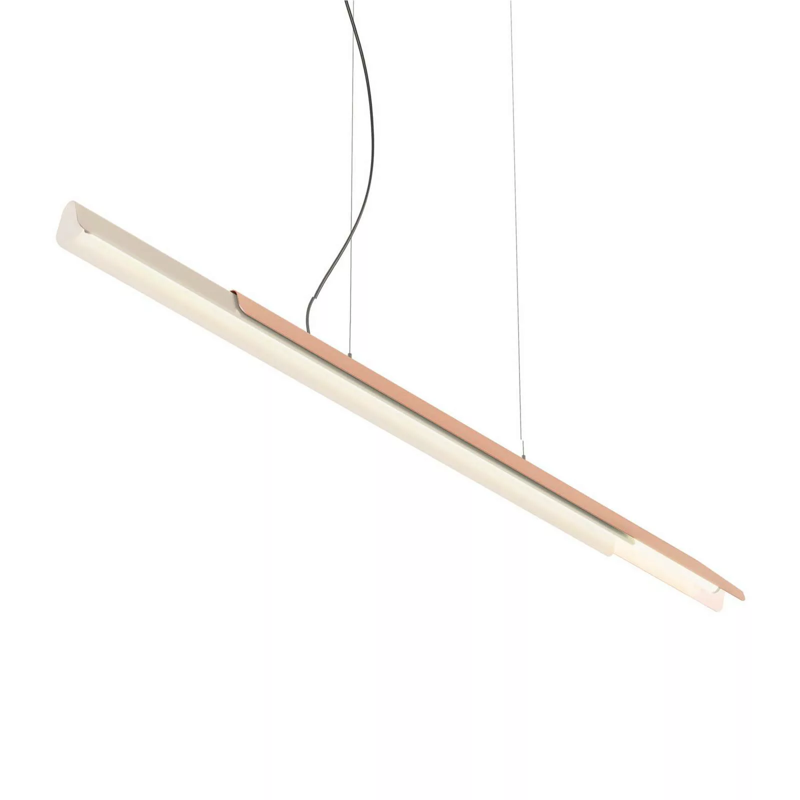 kdln Hängelampe Dala linear, sandweiß/kupfer 2.700 K 150 cm günstig online kaufen