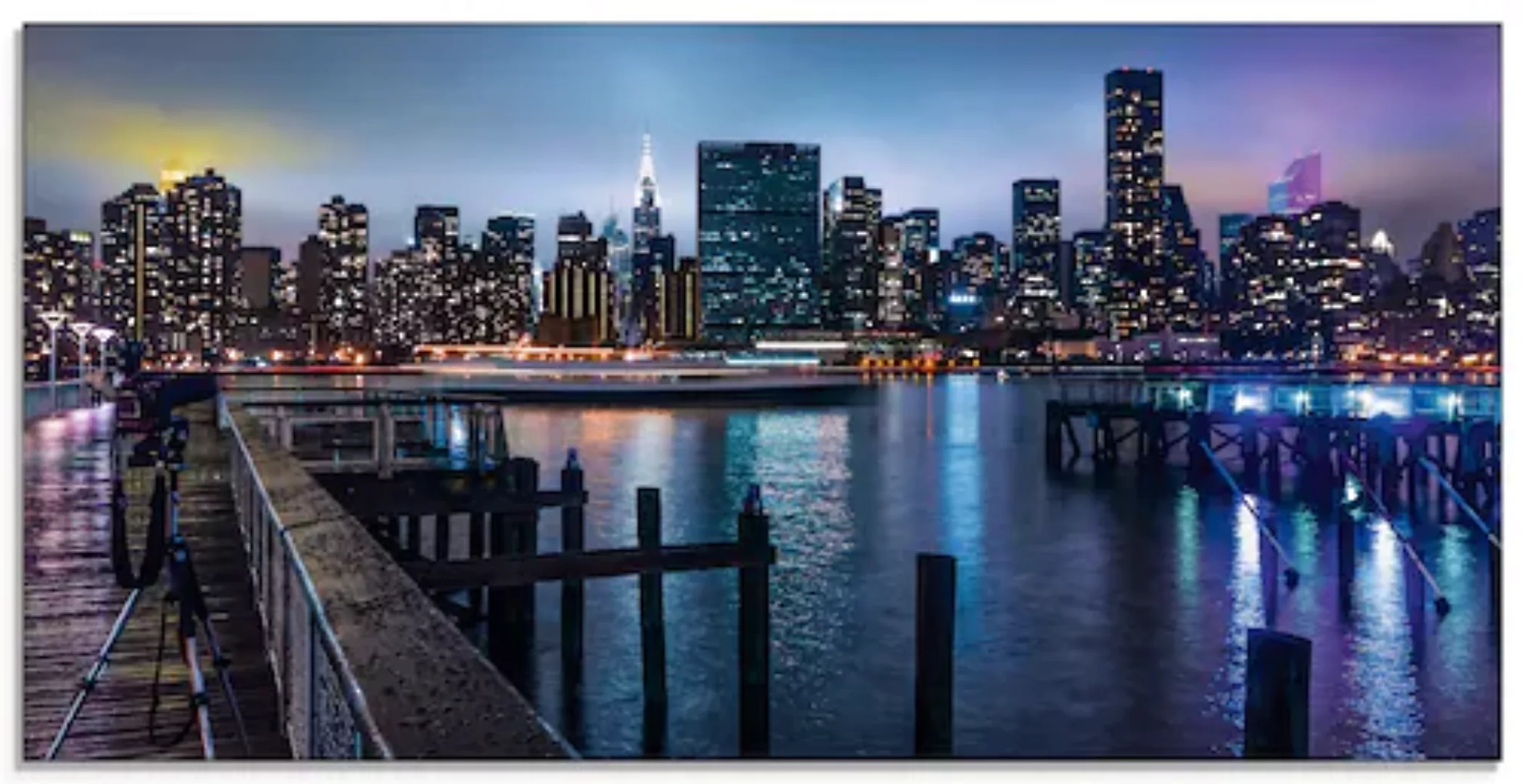 Artland Glasbild "New York Manhattan im Abendlicht", Amerika, (1 St.), in v günstig online kaufen