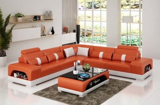 JVmoebel Ecksofa Designer Wohnlandschaft Ecksofa Sofa Couch Big L Form XXL, günstig online kaufen