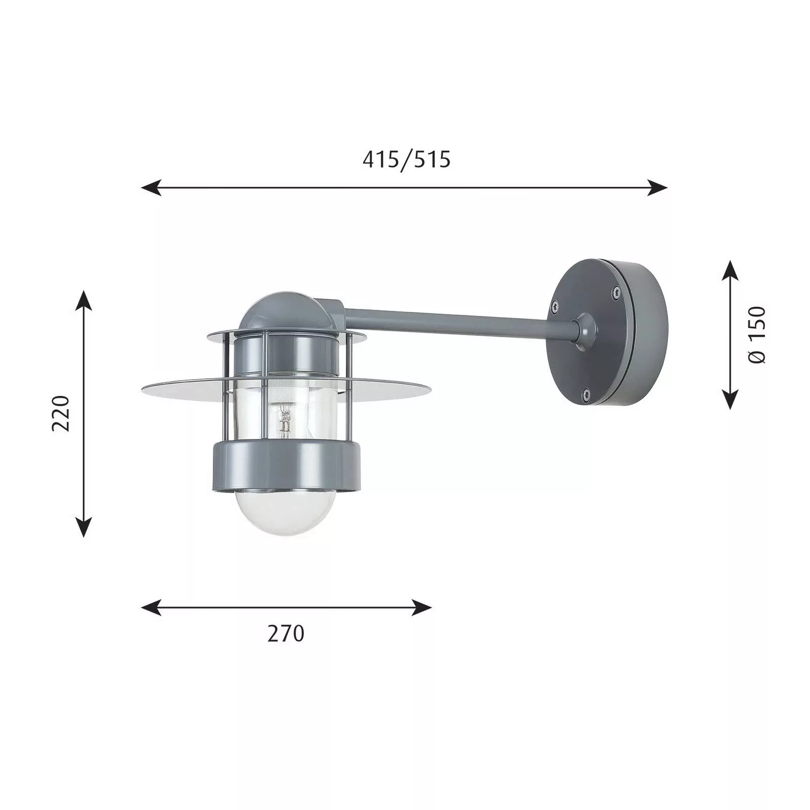 Louis Poulsen Albertslund Wandlampe 51,5 cm grau günstig online kaufen