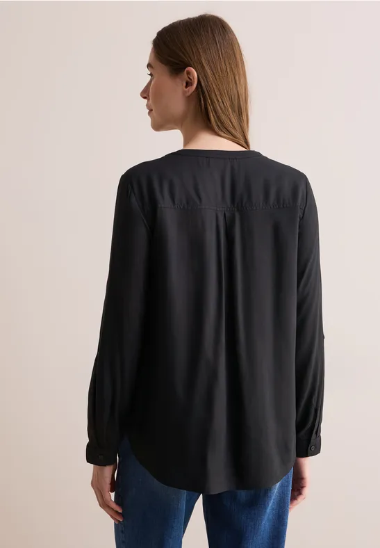 Bluse in Unifarbe günstig online kaufen