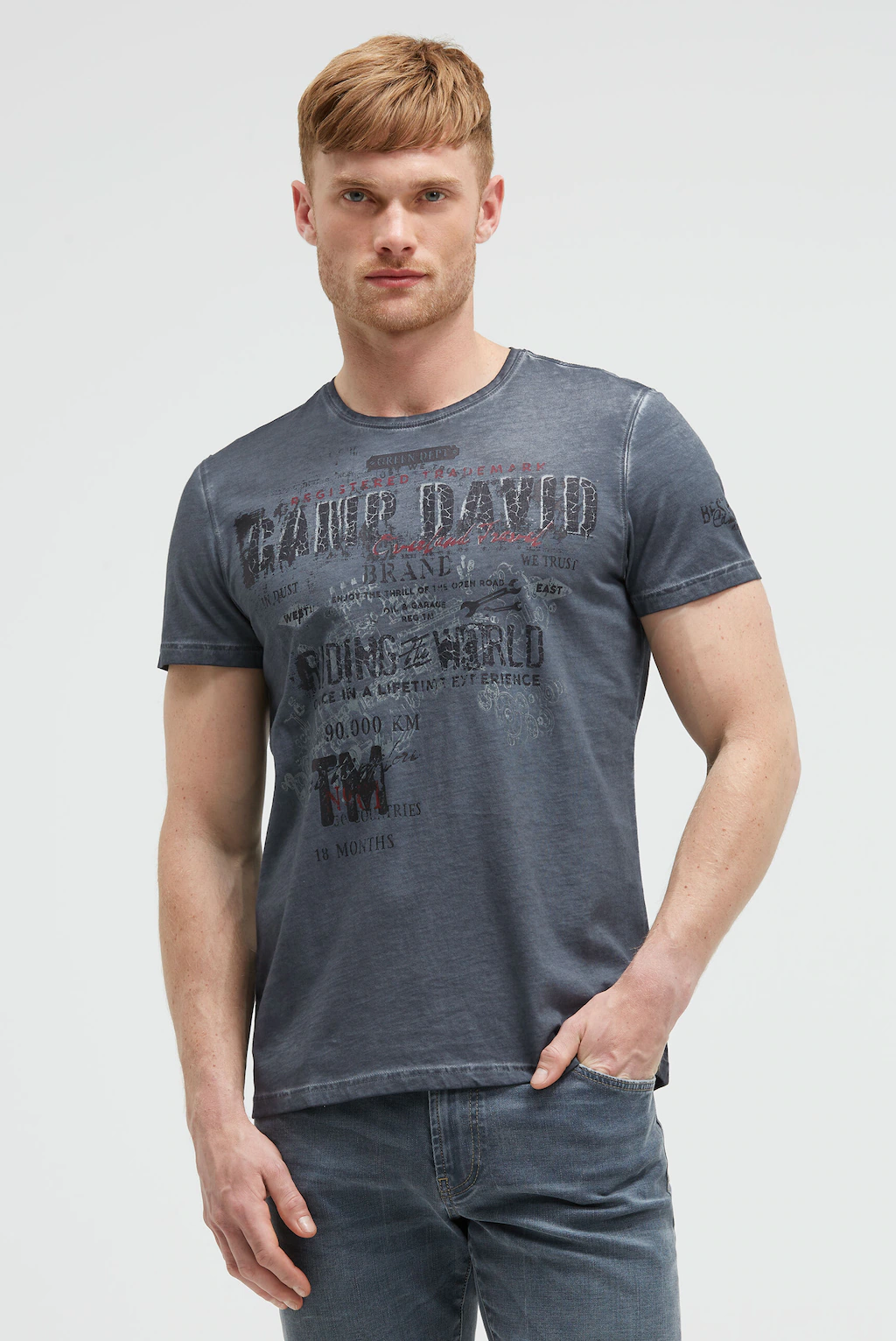 CAMP DAVID Rundhalsshirt, mit Kontrastnähten günstig online kaufen