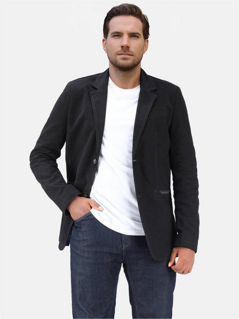 Allthemen Sakko Herren Baumwolle Jackett Sportlich Slim Fit Freizeit Blazer günstig online kaufen