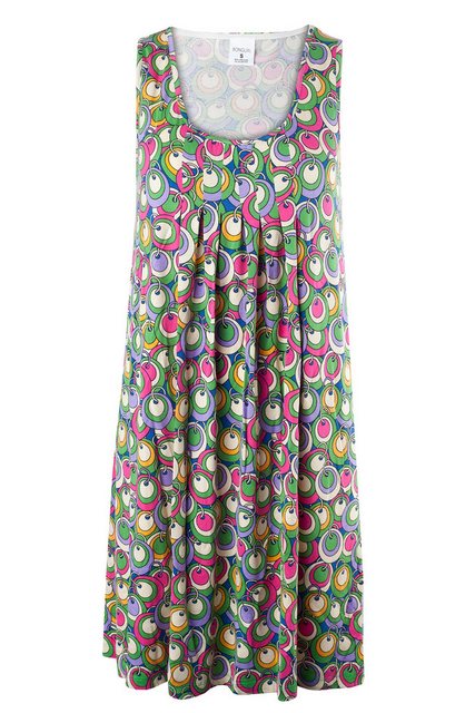 Bongual Strandkleid Freizeitkleid A-Linie mit Falten und Retro Kreise Print günstig online kaufen