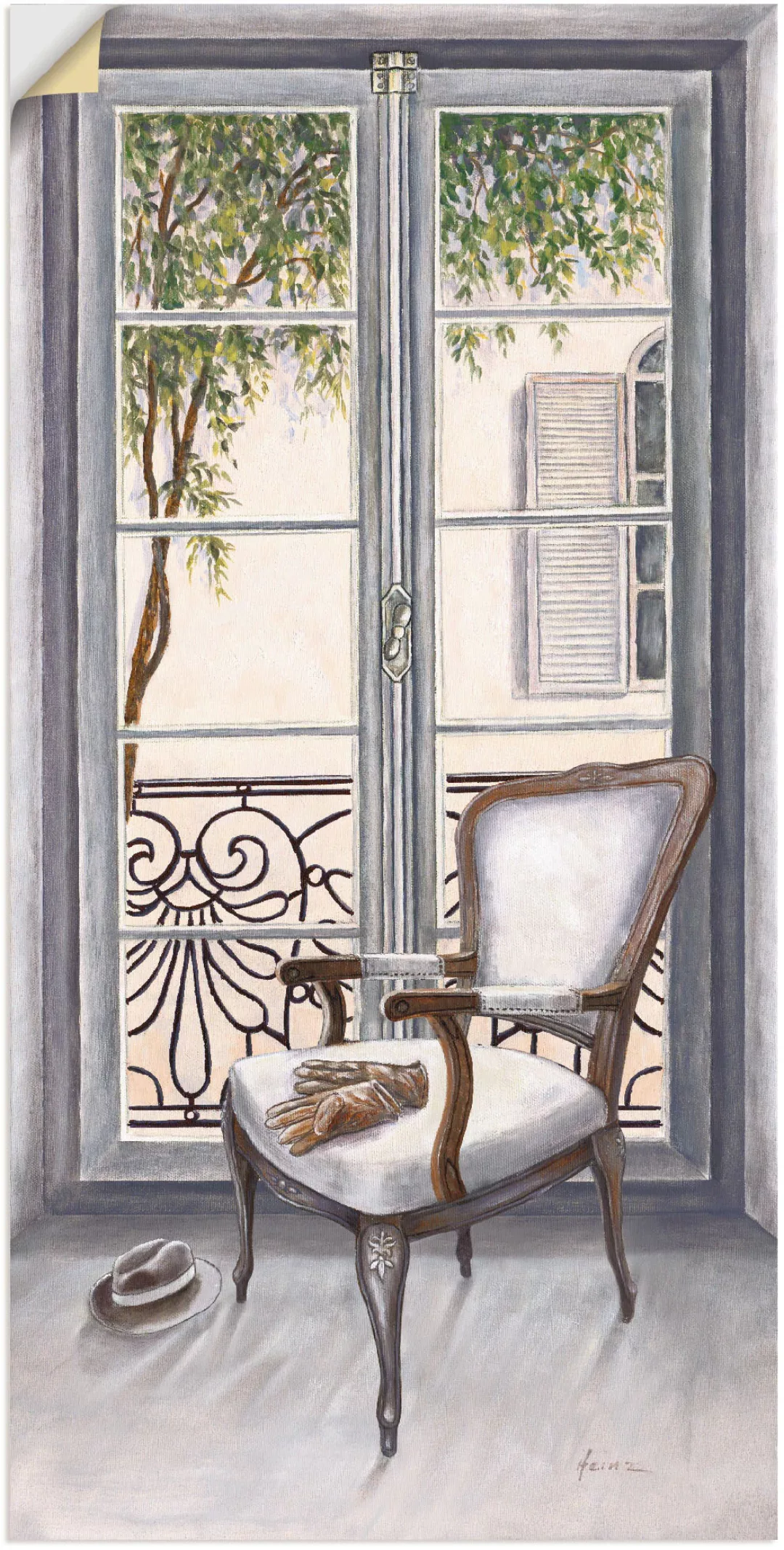 Artland Wandbild "Sessel vor einem Fenster", Innenarchitektur, (1 St.), als günstig online kaufen