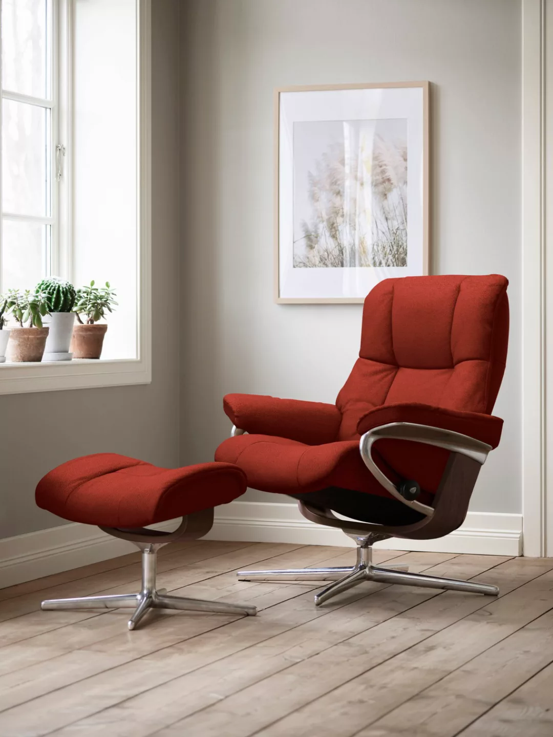 Stressless Fußhocker "Mayfair", mit Cross Base, Größe S, M & L, Holzakzent günstig online kaufen