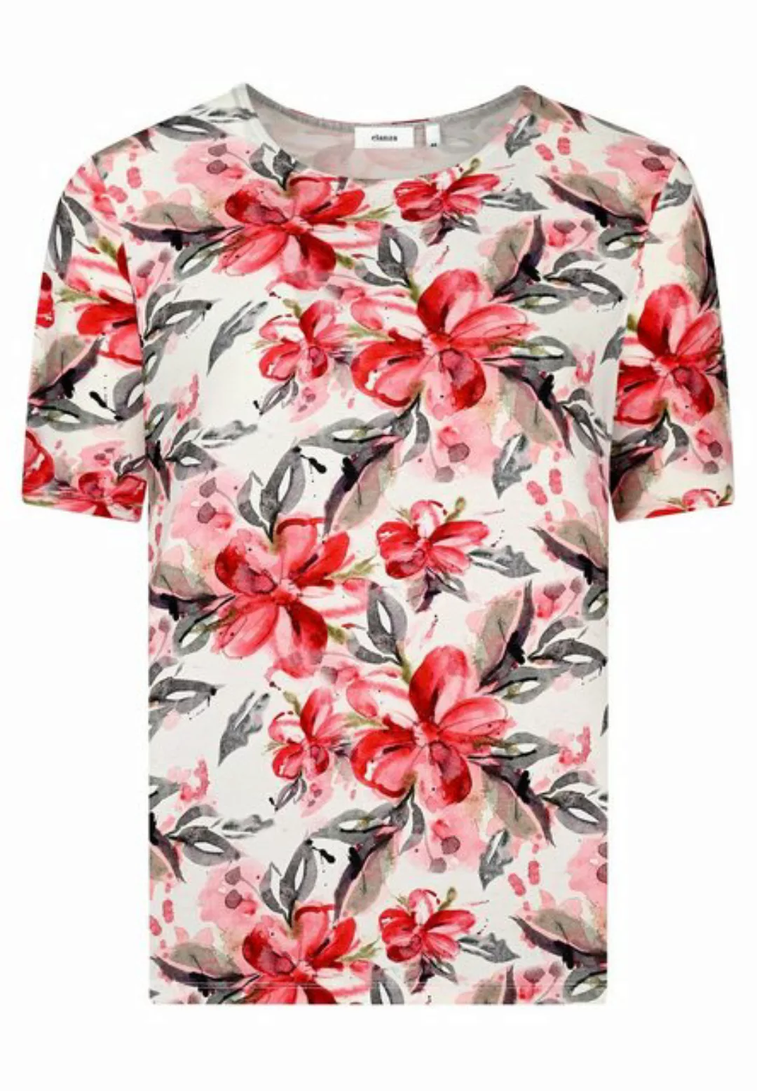 elanza T-Shirt Shirt Flowers - 07/red-silver (1-tlg) günstig online kaufen