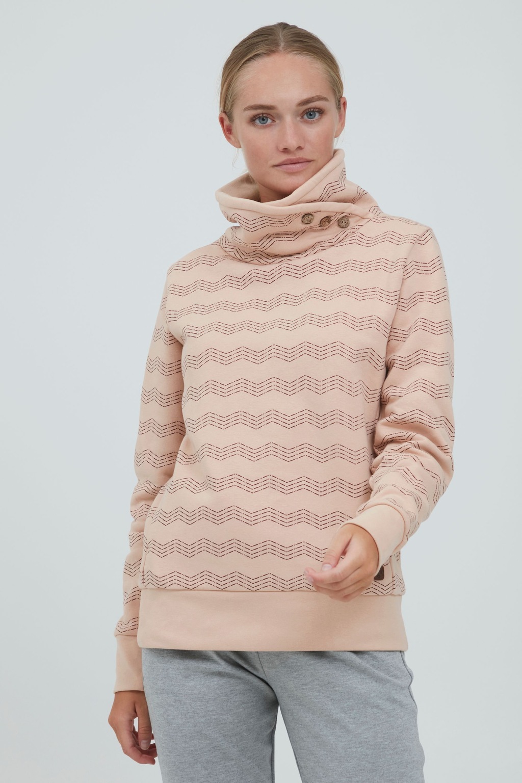 OXMO Sweatshirt OXVernita modischer Sweater mit hohem Kragen günstig online kaufen