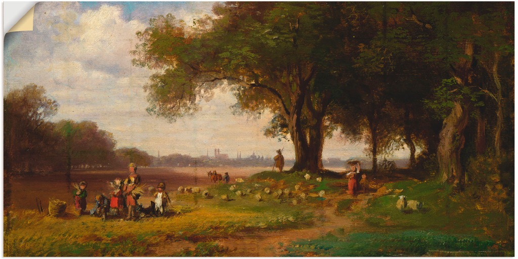 Artland Wandbild "Landschaft vor München mit Schäfer", Europa, (1 St.), als günstig online kaufen