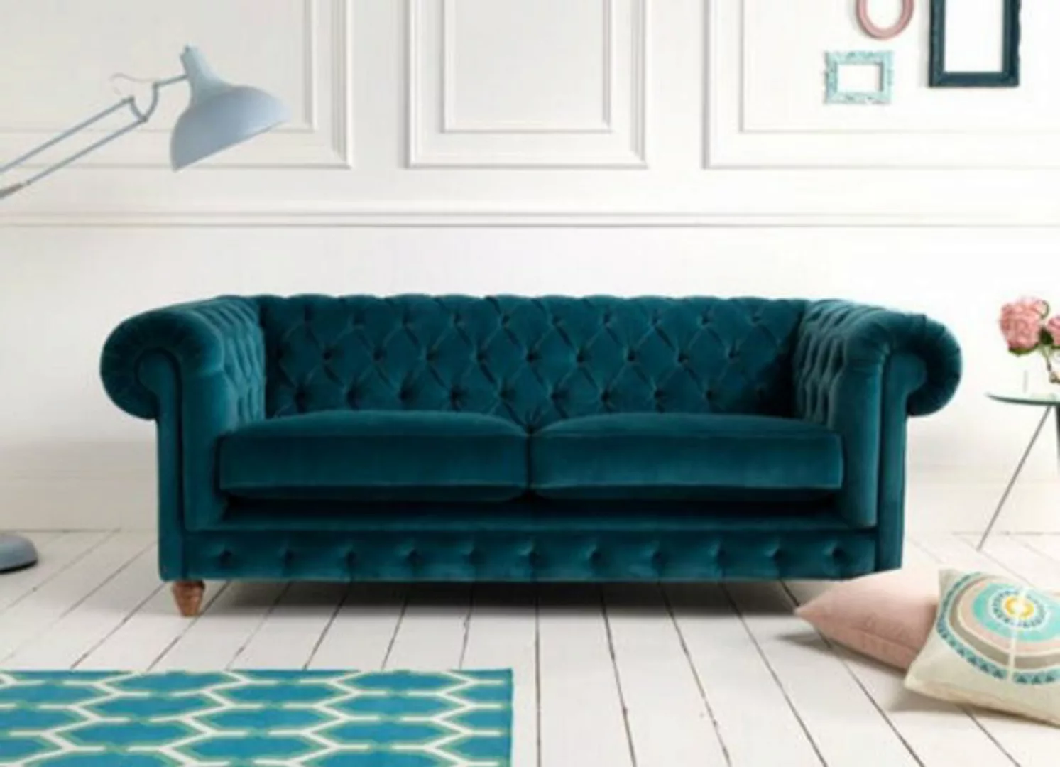 JVmoebel Chesterfield-Sofa, Chesterfield Design Polster Luxus Sitz Sofa Cou günstig online kaufen