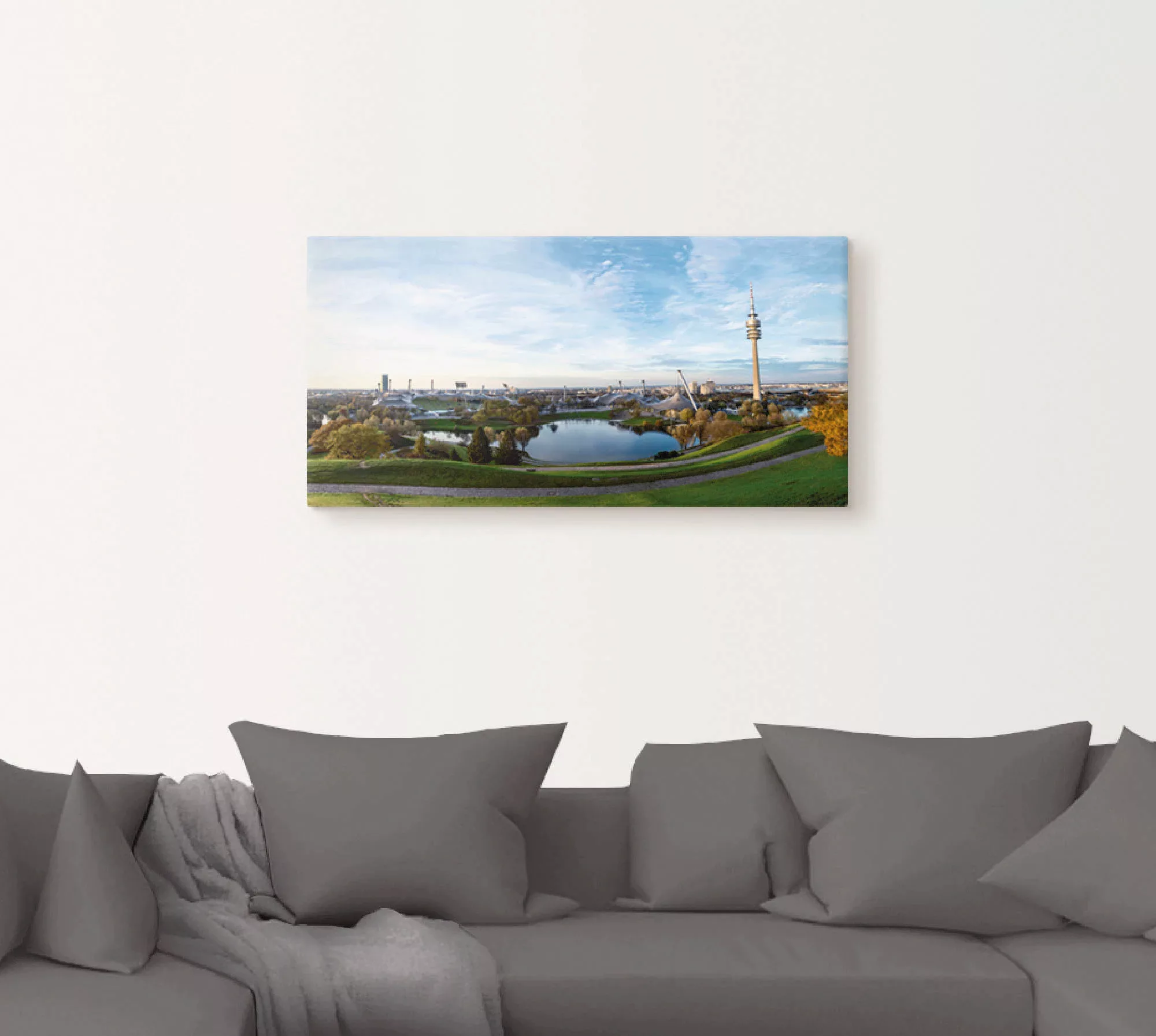 Artland Leinwandbild "Olympiapark in München", Deutschland, (1 St.), auf Ke günstig online kaufen