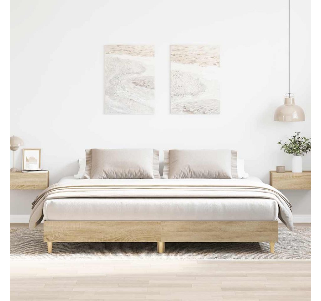 vidaXL Bettgestell Bettgestell ohne Matratze Sonoma-Eiche 180x200 cm Holzwe günstig online kaufen