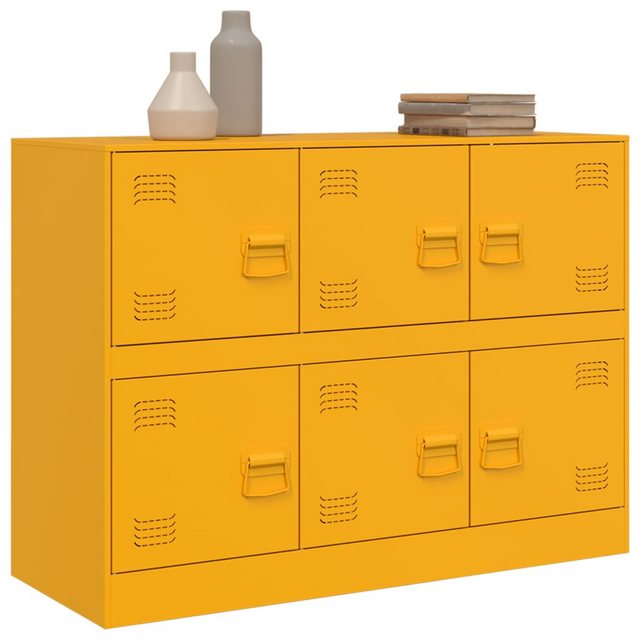 vidaXL Mehrzweckschrank Sideboard Senfgelb 99x39x73 cm Stahl günstig online kaufen