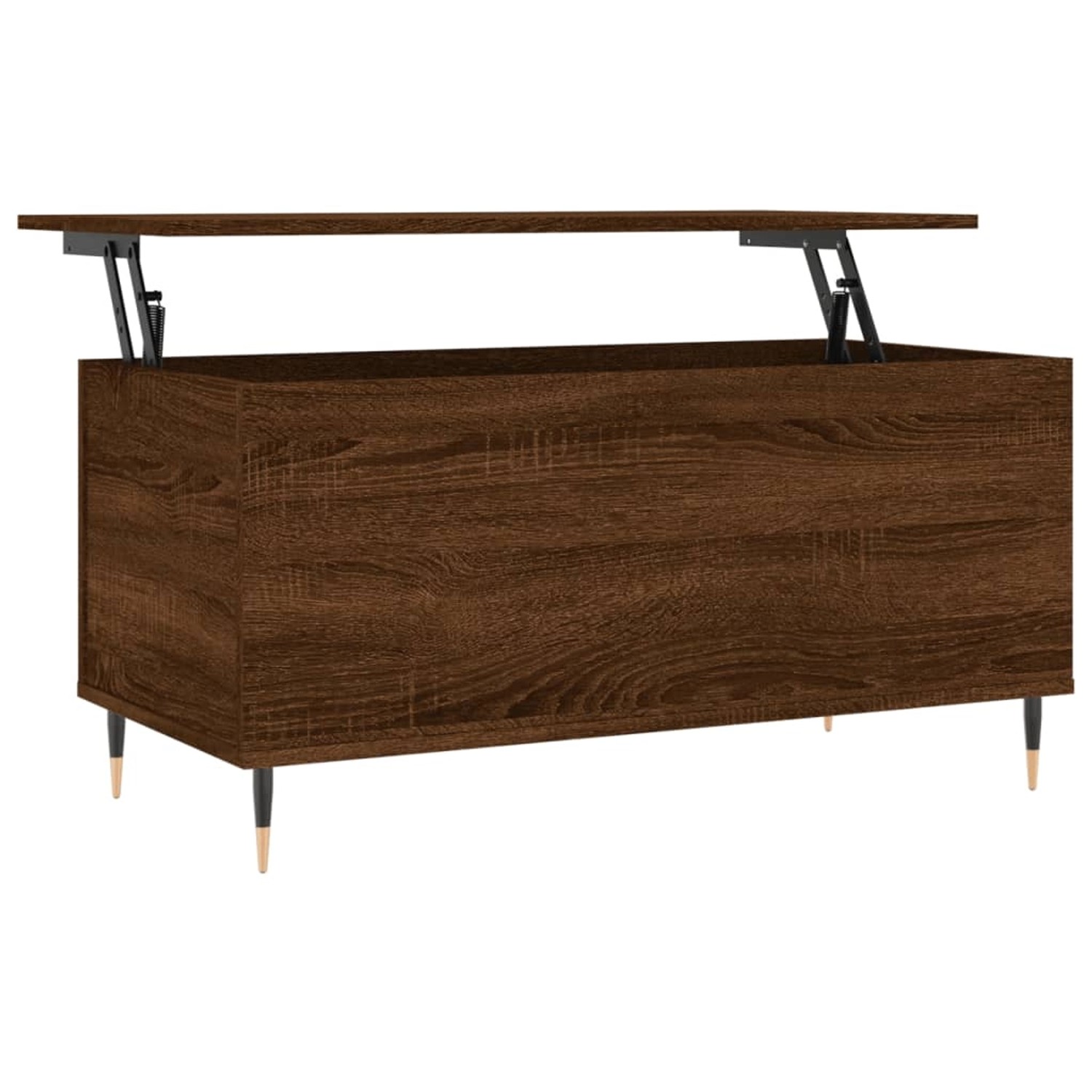 vidaXL Couchtisch Braun Eichen-Optik 90x44,5x45 cm Holzwerkstoff Modell 3 günstig online kaufen