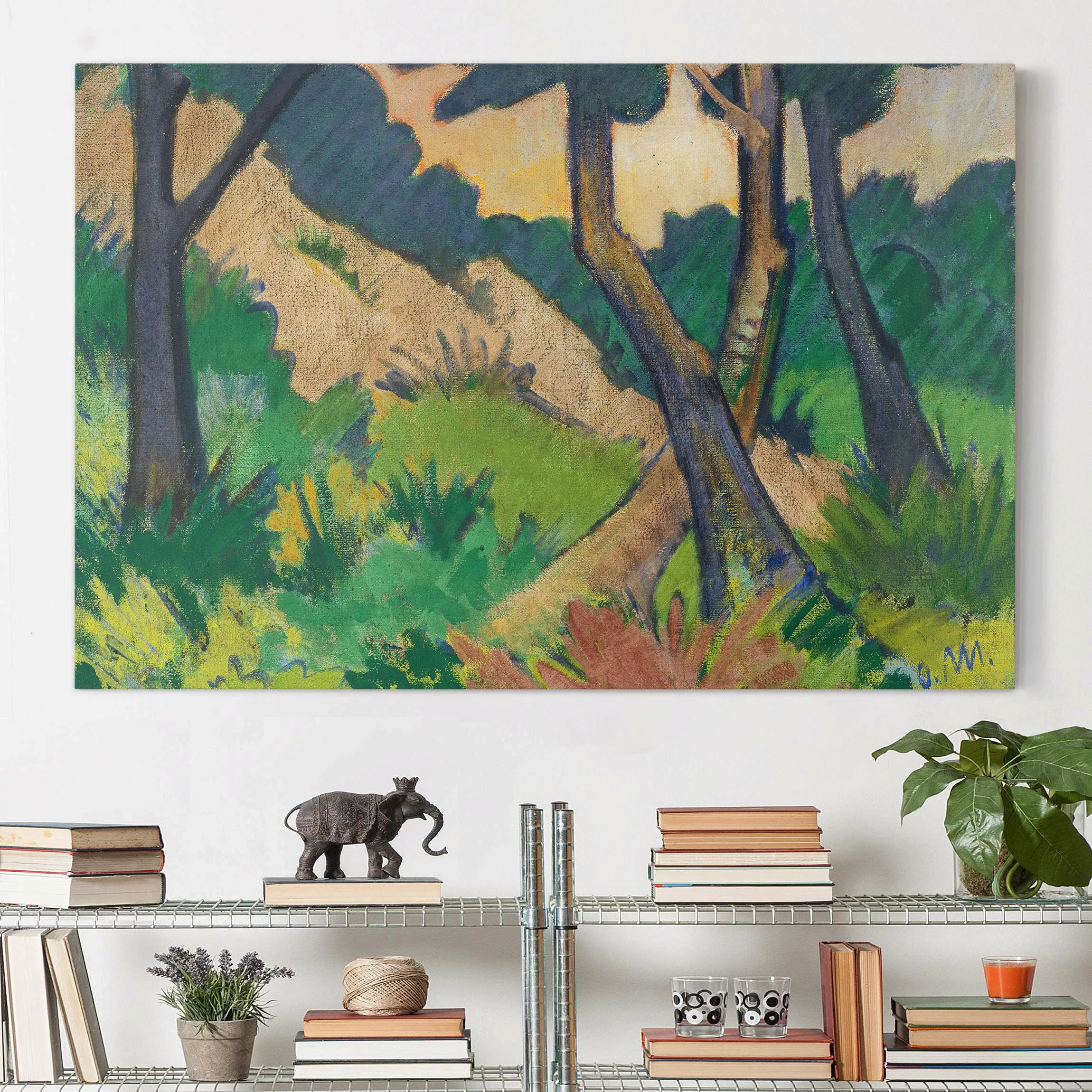 Leinwandbild Kunstdruck - Querformat Otto Mueller - Landschaft günstig online kaufen