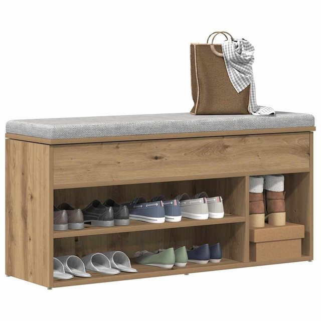 vidaXL Schuhschrank Schuhbank Artisan-Eiche 102x30,5x45 cm Holzwerkstoff günstig online kaufen