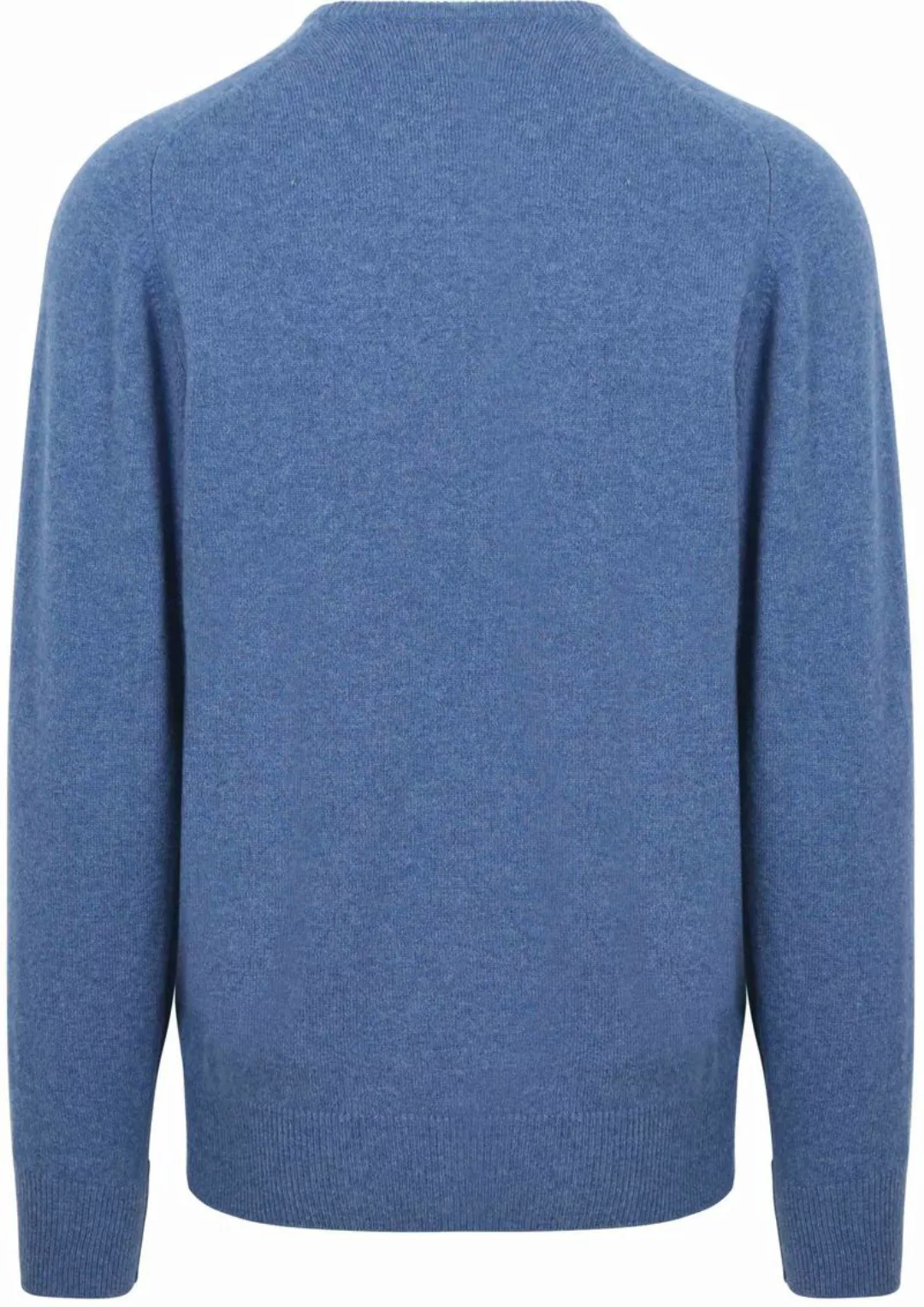 William Lockie V-Auschnitt Pullover Lamwolle Clyde Blau - Größe M günstig online kaufen