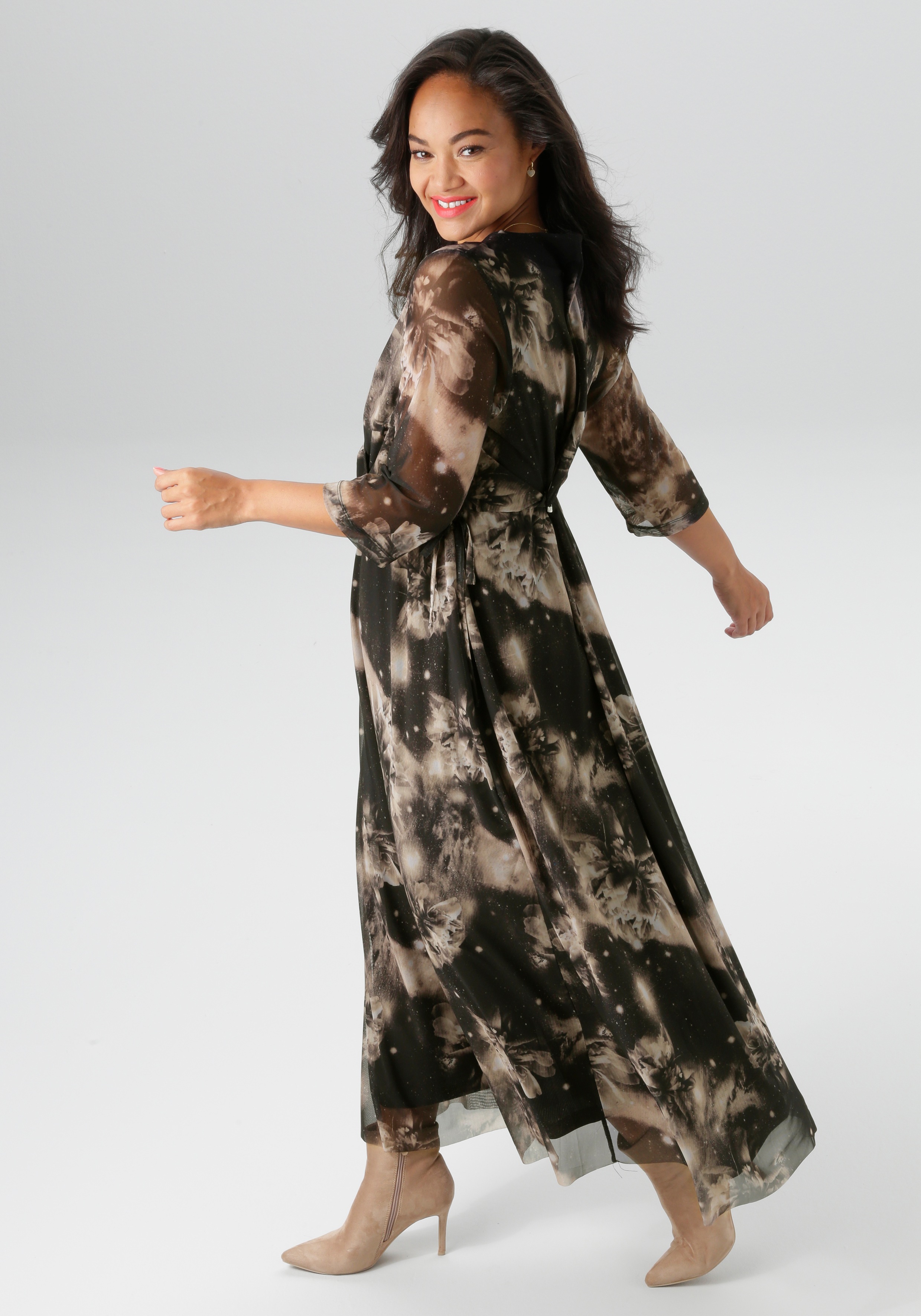 Aniston PLUS Midikleid, In Mesh Qualität - NEUE KOLLEKTION günstig online kaufen