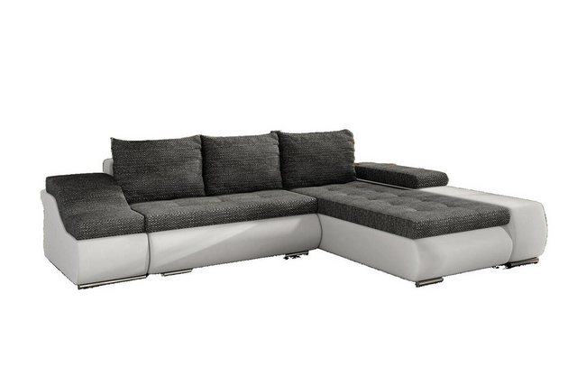 JVmoebel Ecksofa Design Ecksofa Schlafsofa Bettfunktion Couch Leder Textil günstig online kaufen