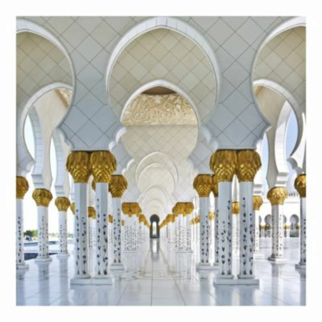 Bilderwelten Fototapete Moschee in Abu Dhabi weiß Gr. 240 x 240 günstig online kaufen