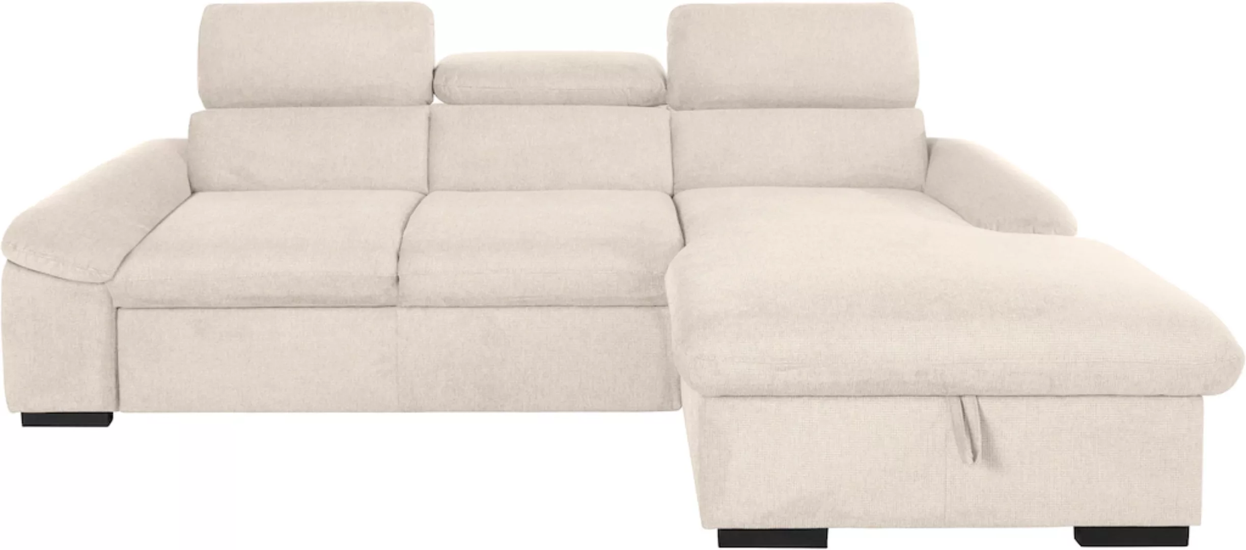 COTTA Ecksofa »Lola L-Form«, (Set, mit Hocker), mit Hocker & Kopfteilfunkti günstig online kaufen