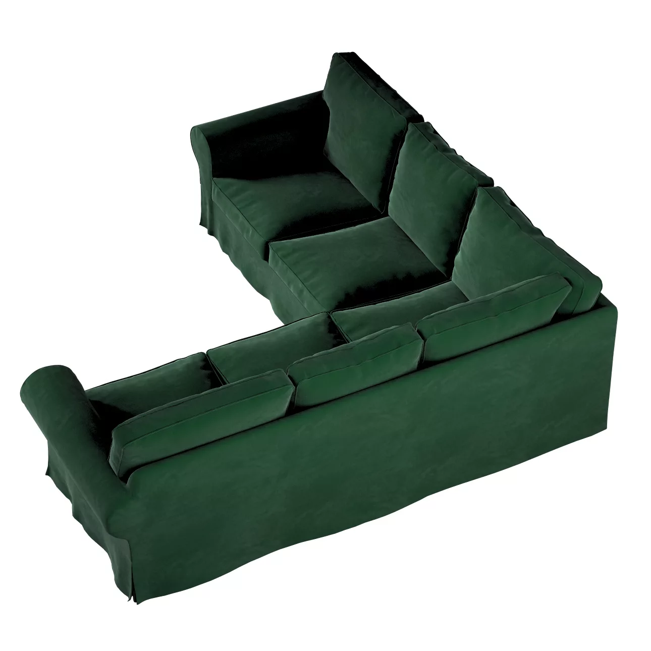 Bezug für Ektorp Ecksofa, grün, Sofahusse für Ektorp Ecksofa, Velvet (704-1 günstig online kaufen