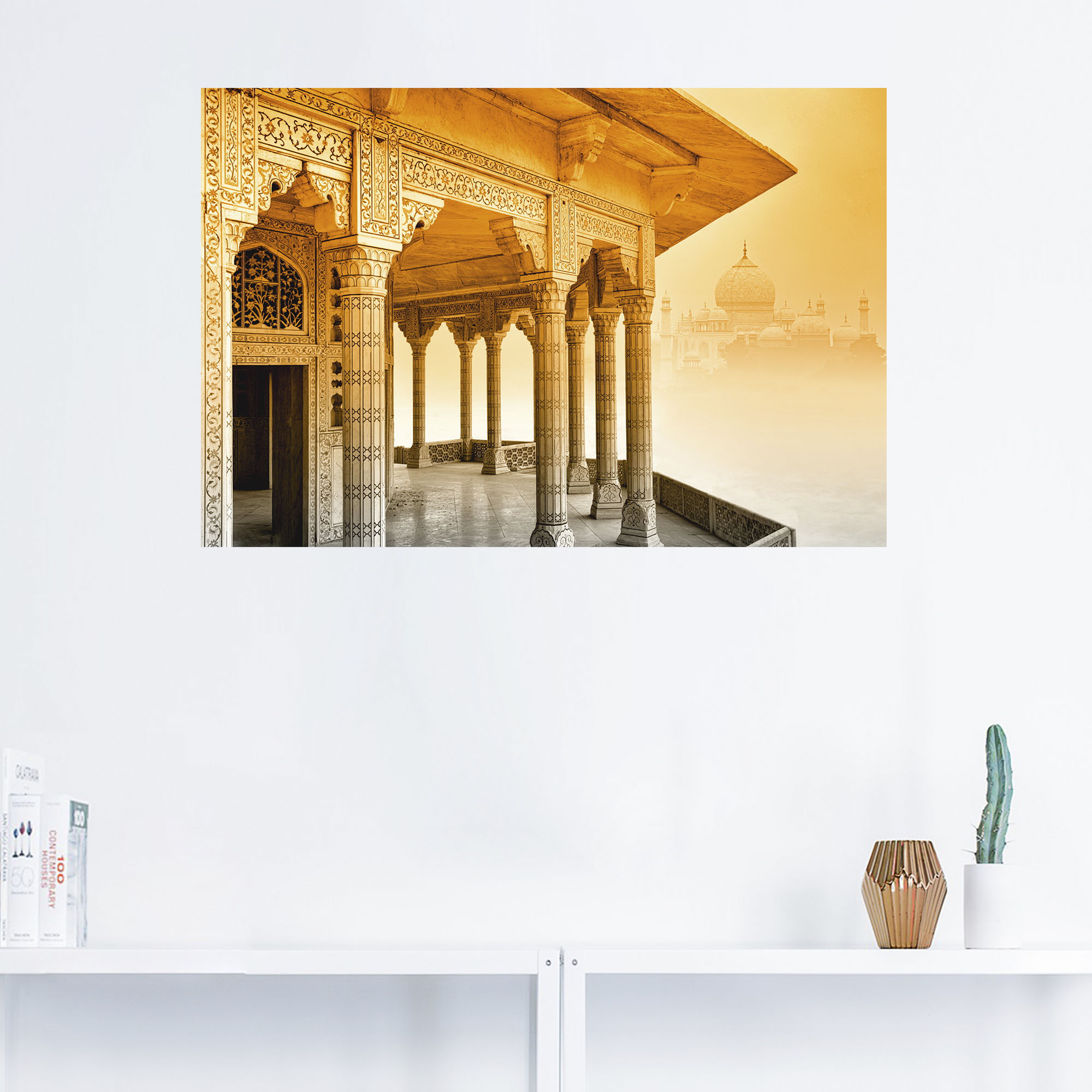 Artland Wandbild »Fort Agra mit Taj Mahal«, Gebäude, (1 St.), als Leinwandb günstig online kaufen