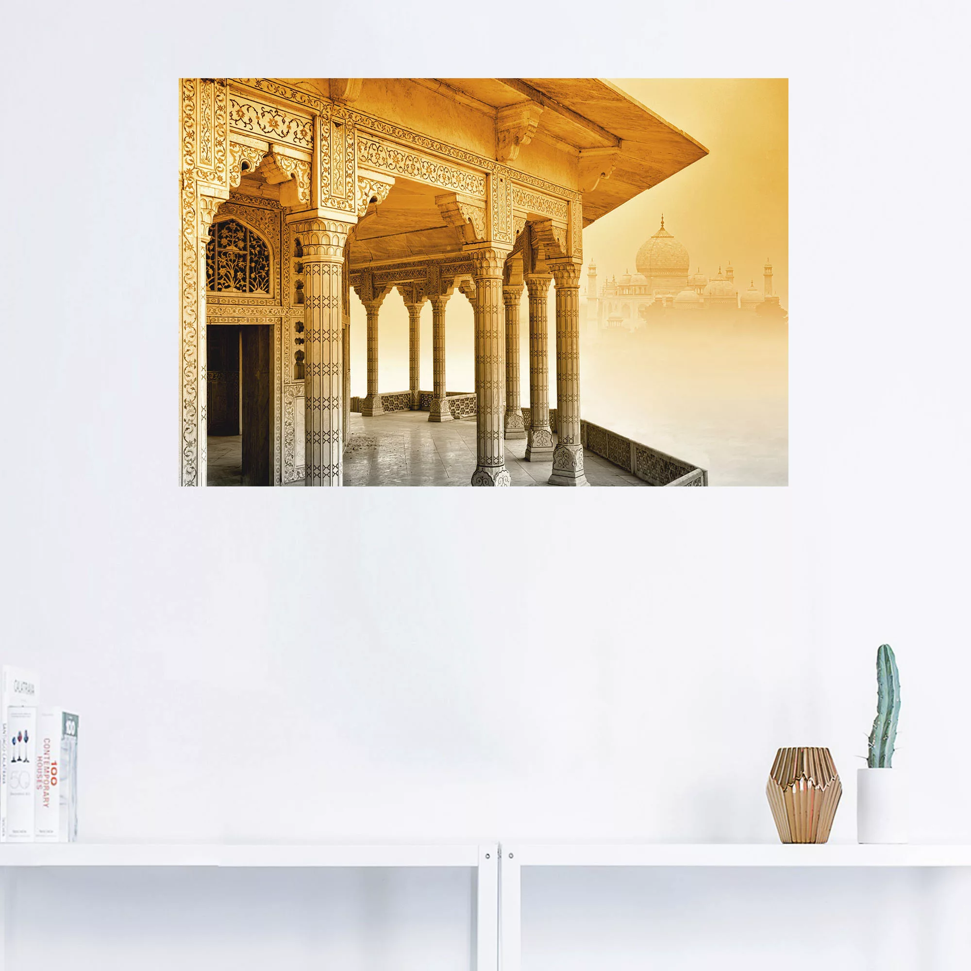 Artland Wandbild "Fort Agra mit Taj Mahal", Gebäude, (1 St.), als Leinwandb günstig online kaufen