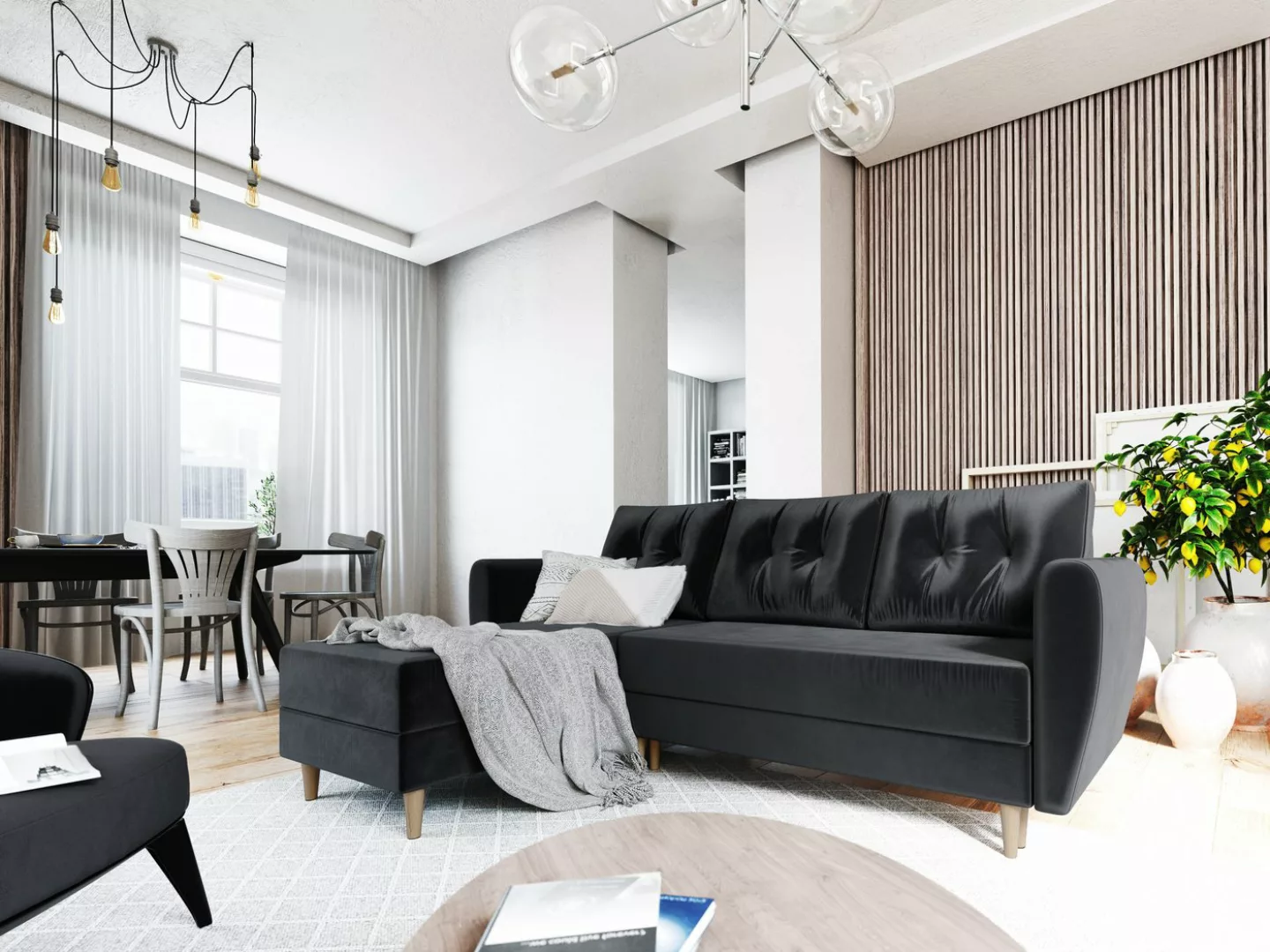 ALTDECOR Ecksofa PALER+, Couch mit Schlaffunktion, Wohnzimmer - Wohnlandsch günstig online kaufen