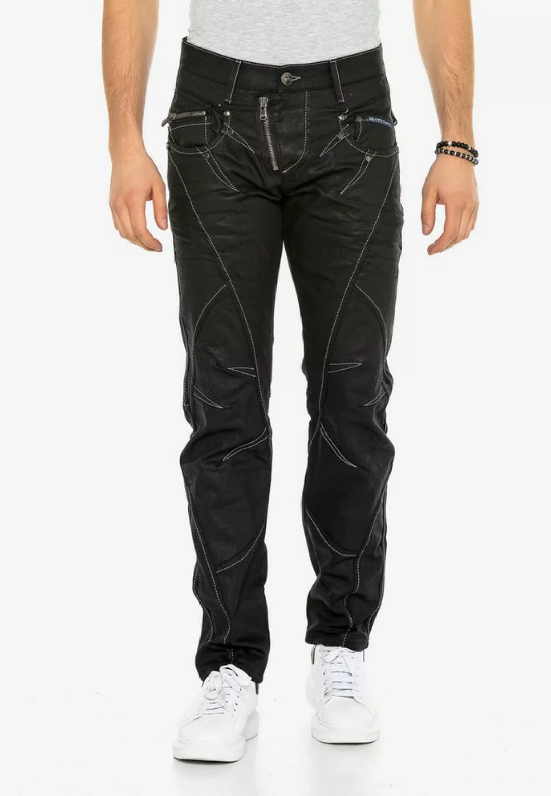 Cipo & Baxx Bequeme Jeans, mit Reissverschlüssen günstig online kaufen