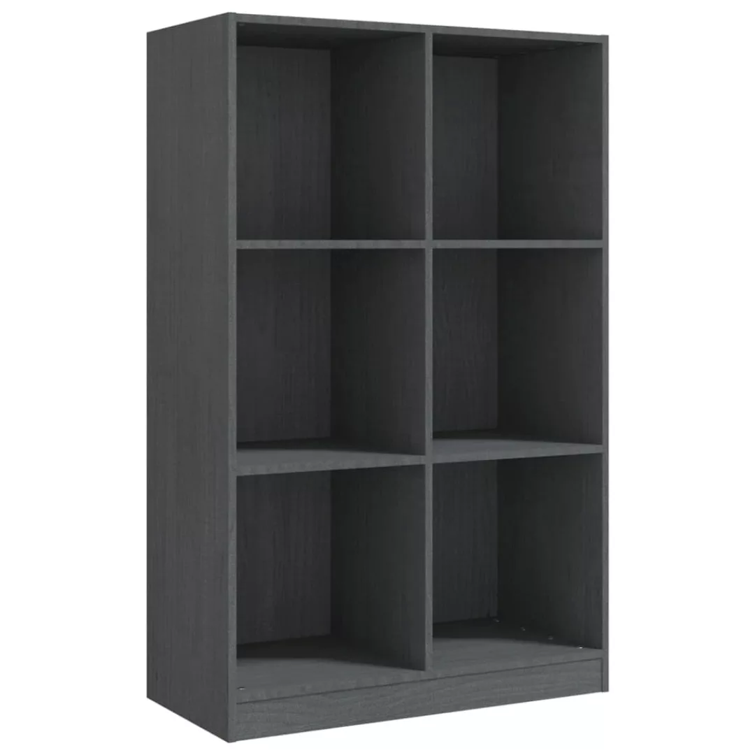 Bücherregal Grau 70x33x110 Cm Massivholz Kiefer günstig online kaufen