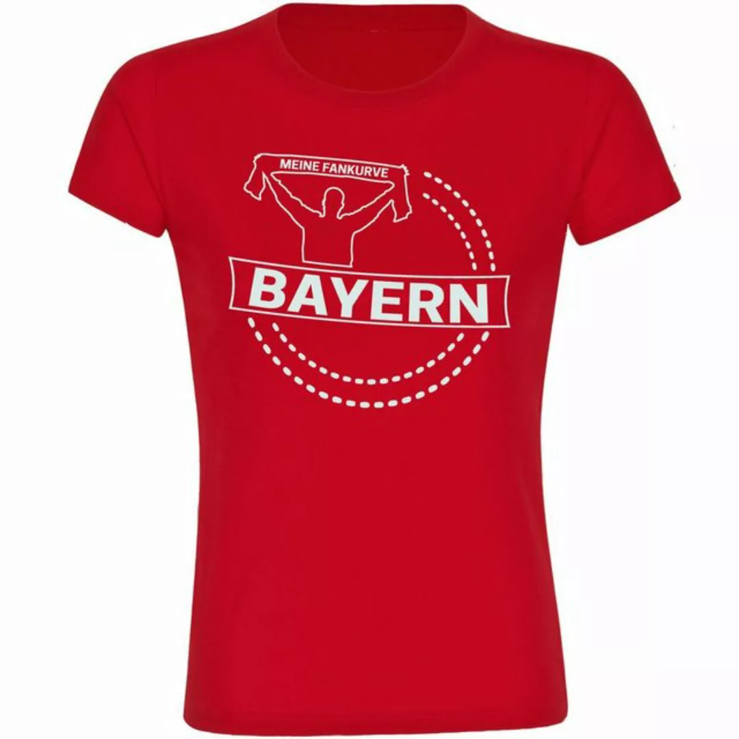 multifanshop T-Shirt Damen Bayern - Meine Fankurve - Frauen günstig online kaufen