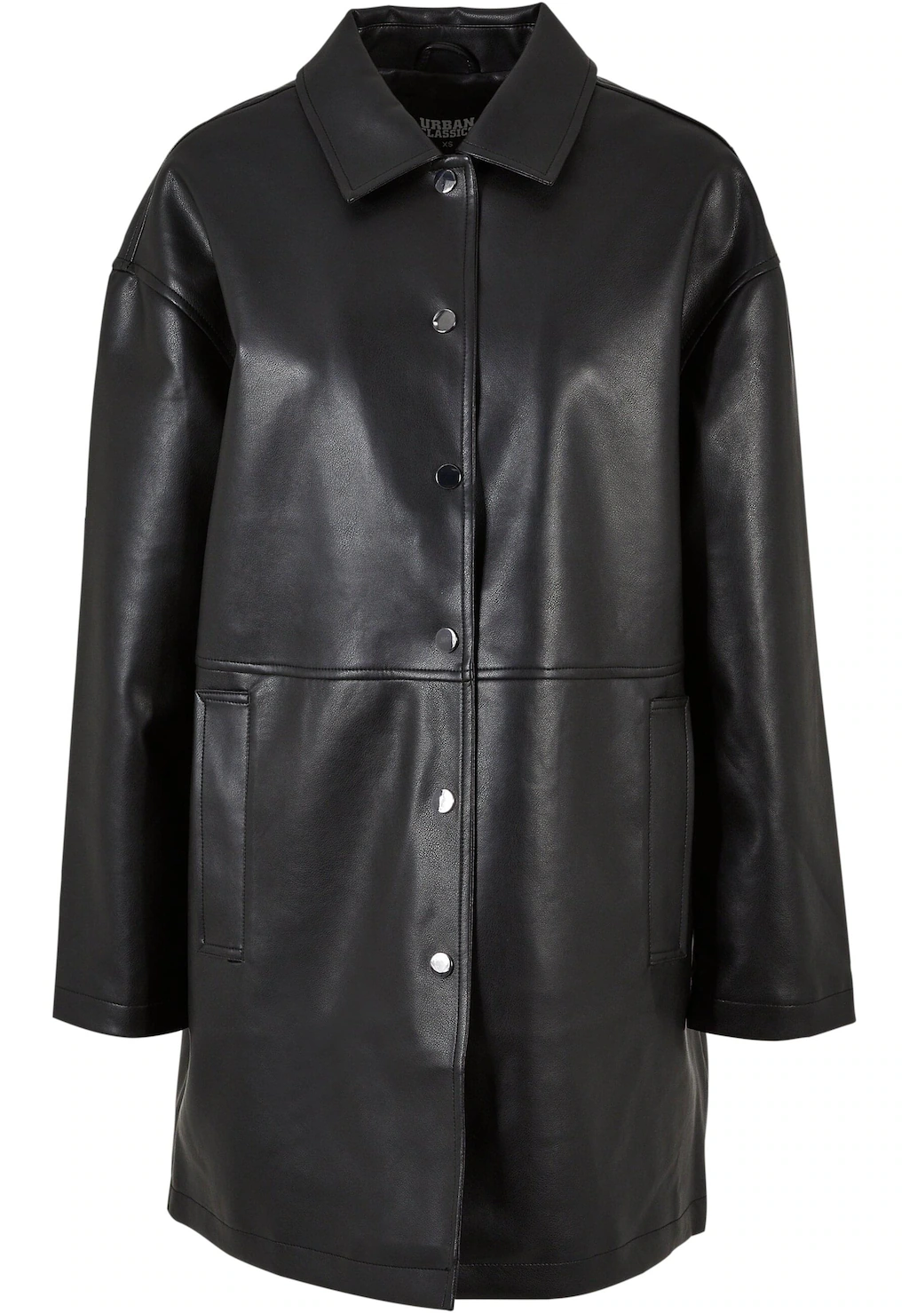 URBAN CLASSICS Winterjacke "Urban Classics Damen Ladies Faux Leather Coat", günstig online kaufen