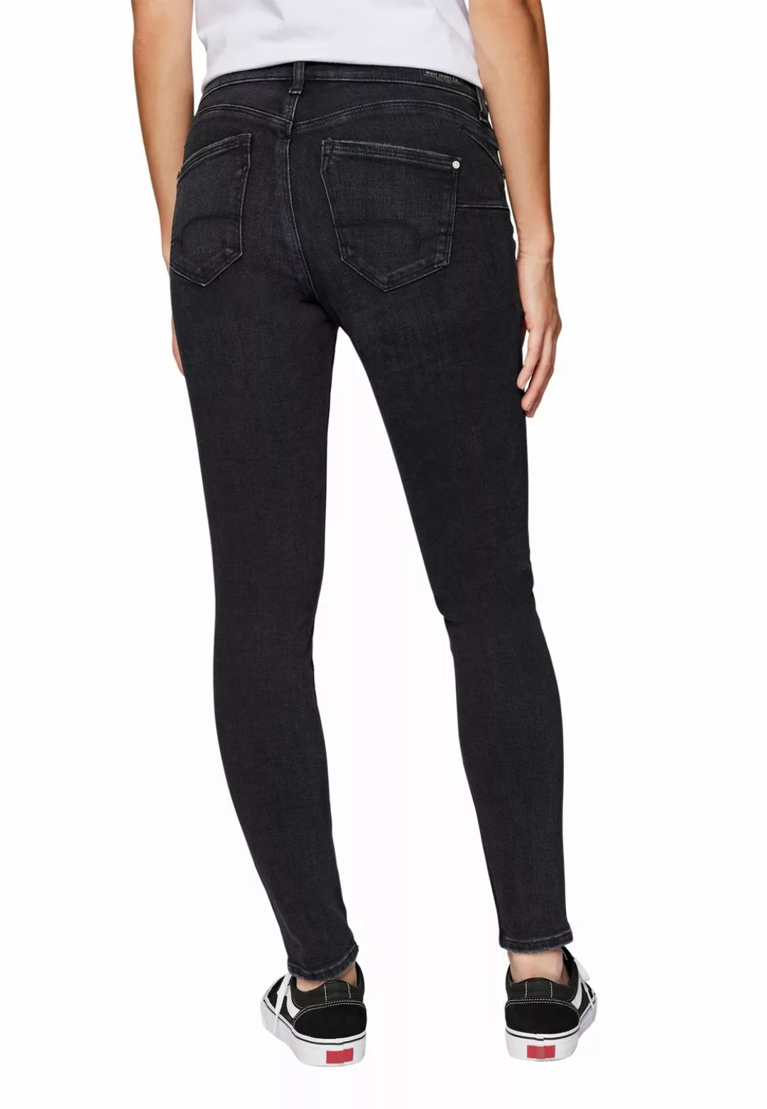 Mavi Damen Jeans ADRIANA - Super Skinny Fit - Schwarz -Smoke Brushed Glam günstig online kaufen