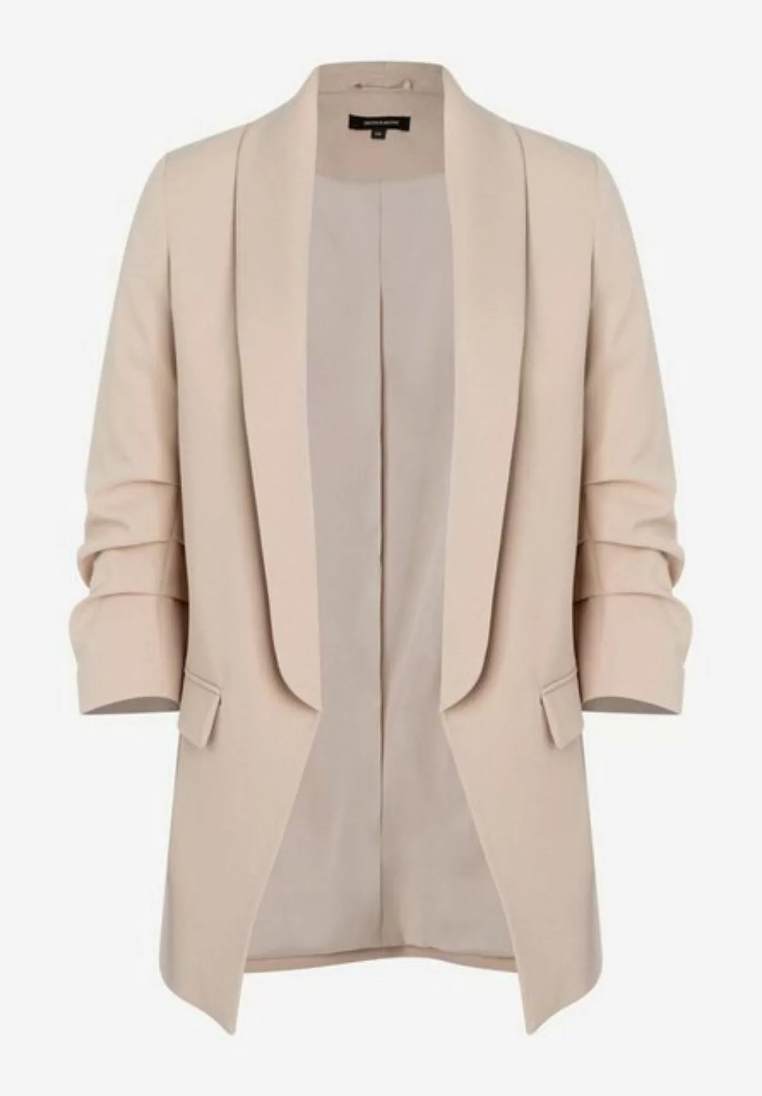 MORE&MORE Jackenblazer PES-Crepe Blazer w Draped Sleeves günstig online kaufen