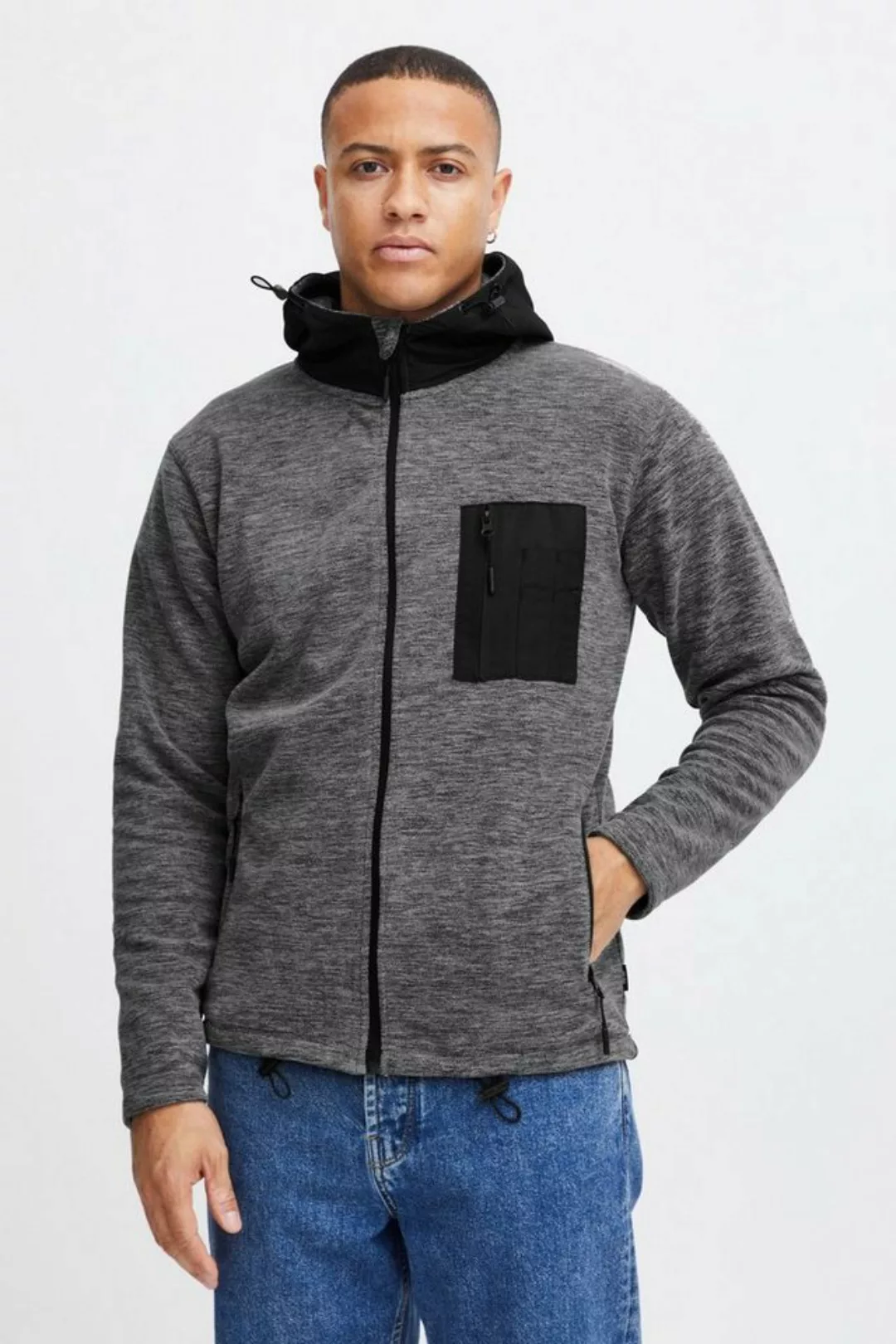 Indicode Fleecejacke IDWilmot Herren Fleecejacke mit Kapuze günstig online kaufen