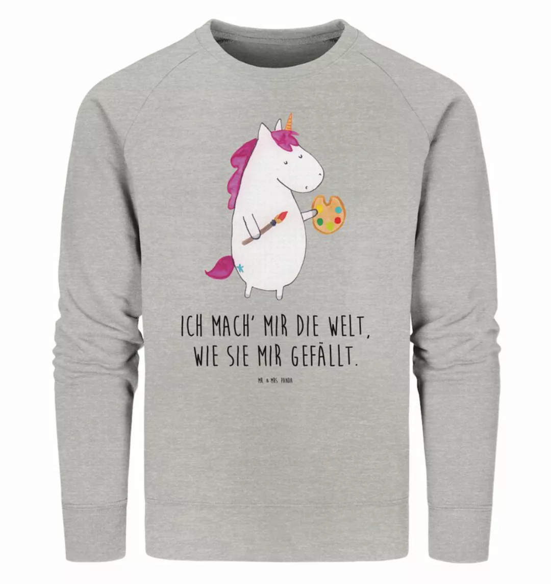 Mr. & Mrs. Panda Longpullover Größe XL Einhorn Künstler - Heather Grey - Ge günstig online kaufen