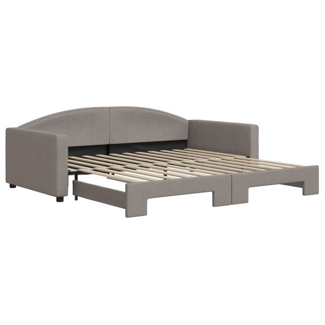 vidaXL Gästebett Gästebett Tagesbett Ausziehbar Taupe 100x200 cm Stoff Bett günstig online kaufen