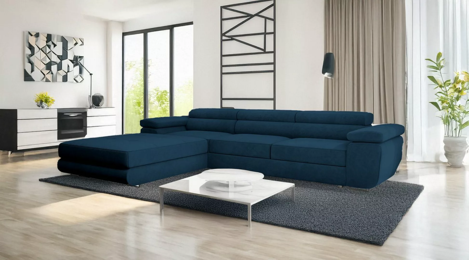 Goldstoff Ecksofa VENUS TWIN, mit Schlaffunktion und Bettkasten, 275x202x70 günstig online kaufen