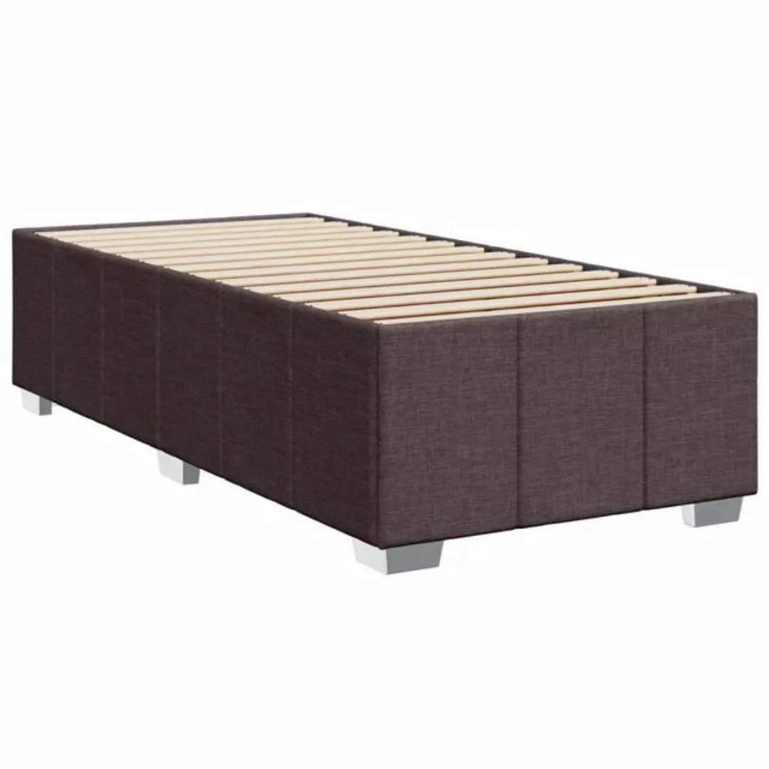 vidaXL Bett Bettgestell ohne Matratze Dunkelbraun 90x190 cm Stoff günstig online kaufen