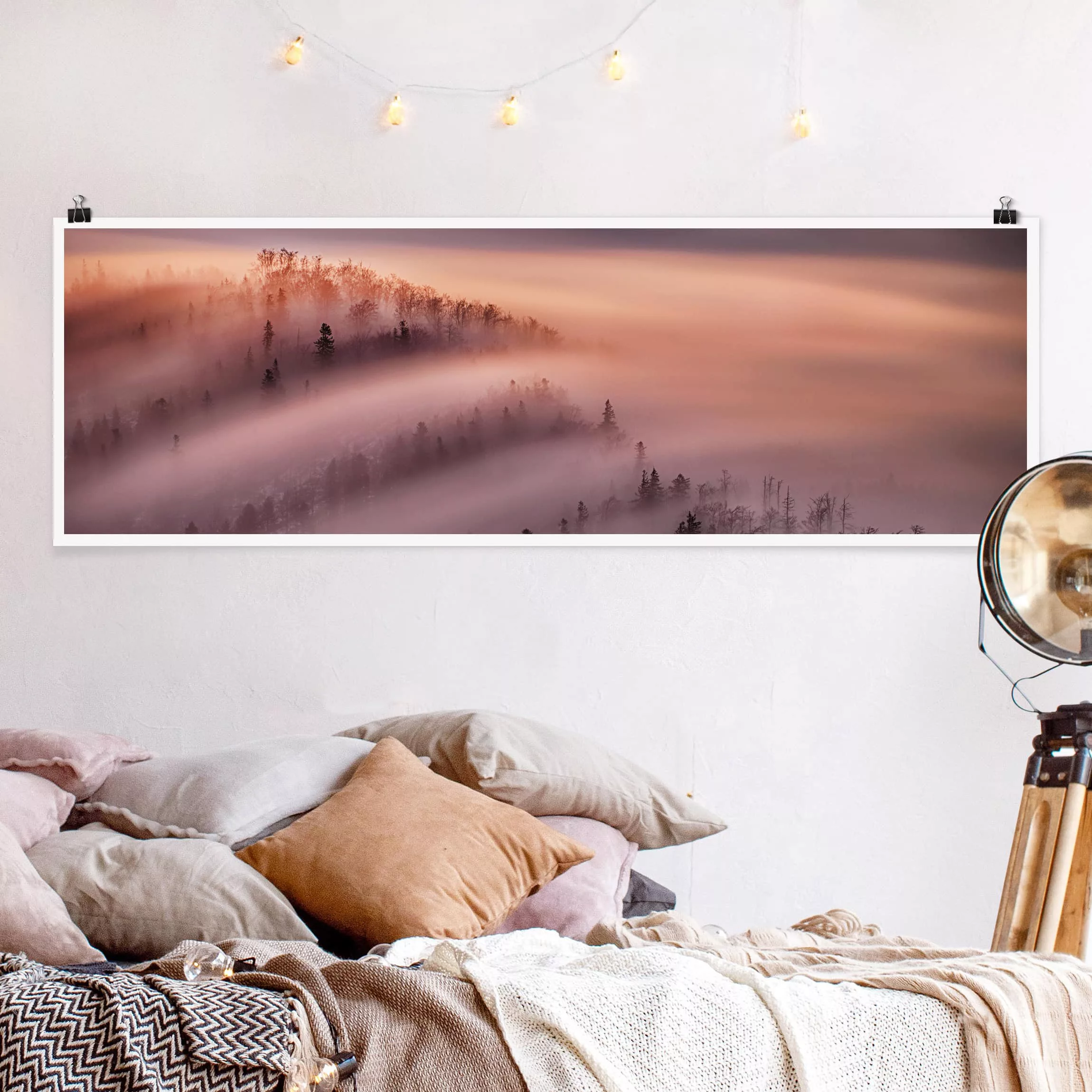 Panorama Poster Natur & Landschaft Nebelflut günstig online kaufen