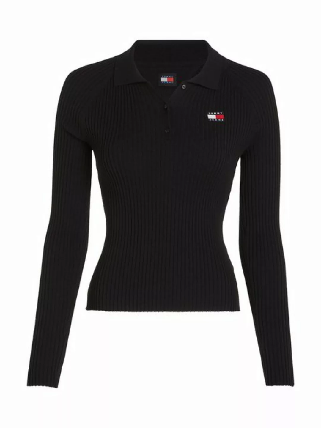 Tommy Jeans Strickpullover TJW COLLAR BADGE RIB SWEATER mit Logo-Badge, Rip günstig online kaufen