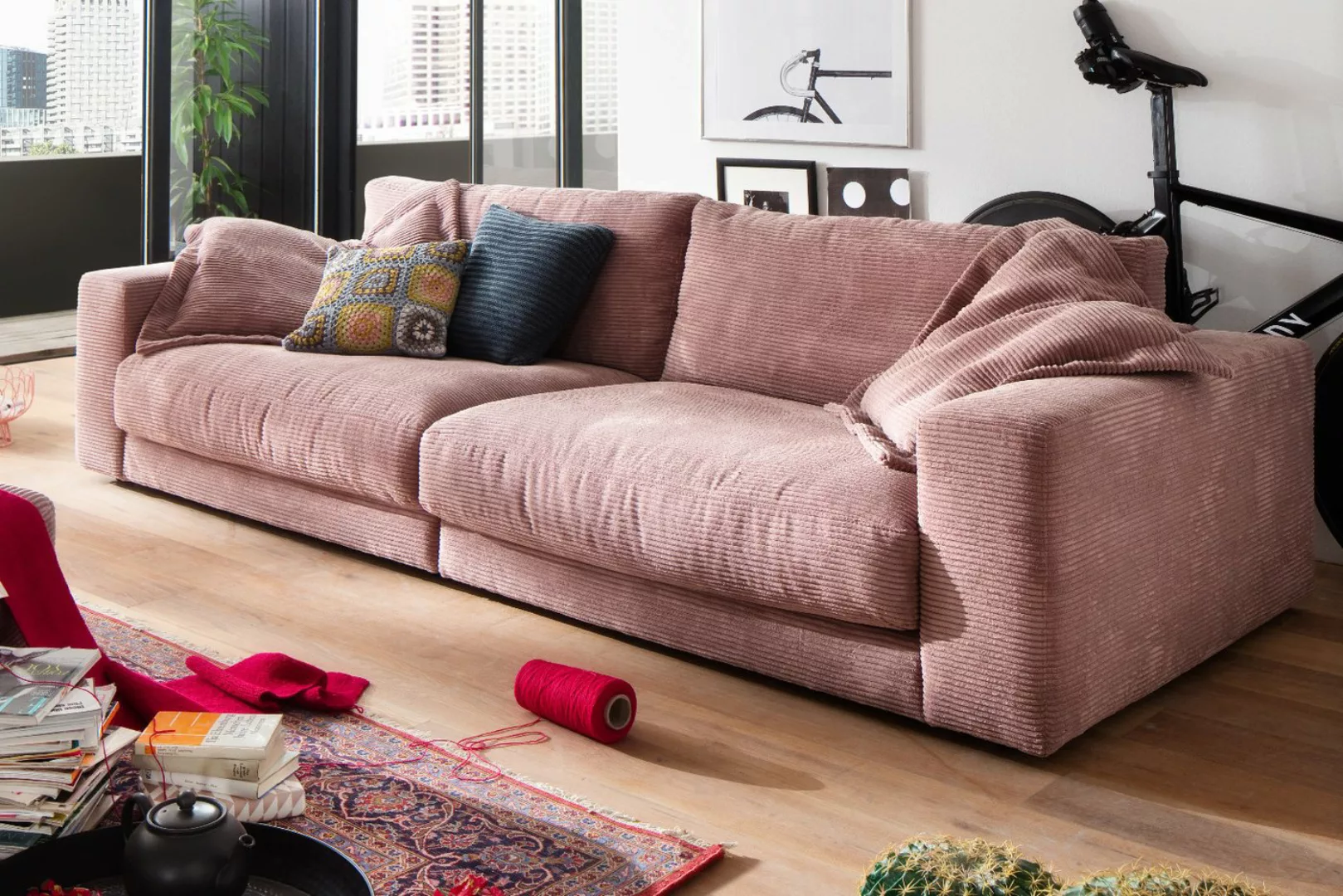 KAWOLA Sofa MADELINE, Cord 2-Sitzer od. 3-Sitzer versch. Farben günstig online kaufen