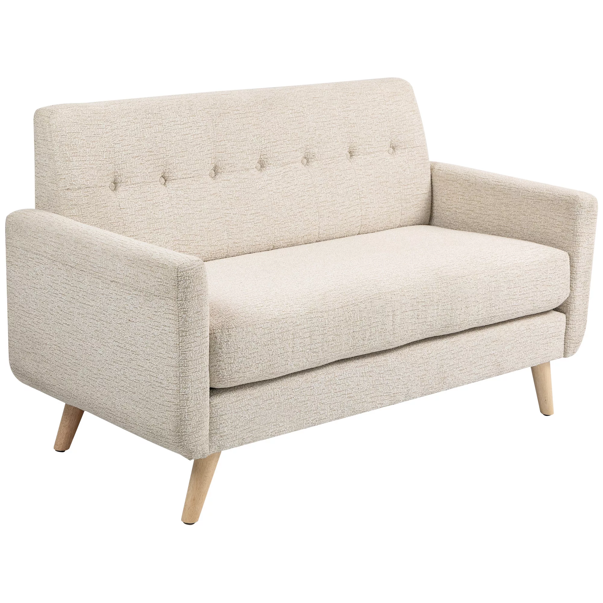 HOMCOM Küchensofa 2 Sitzer Beige 134B x 71T x 82H cm mit dickem Sitz- und R günstig online kaufen