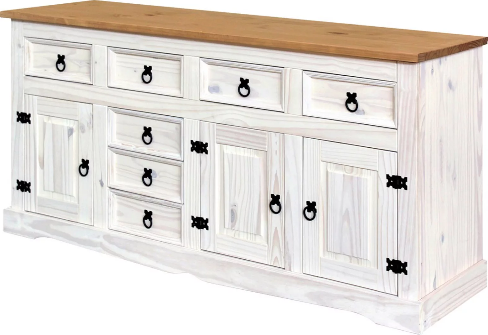 Home affaire Sideboard, Ziergriffe und Scharniere aus Metall günstig online kaufen