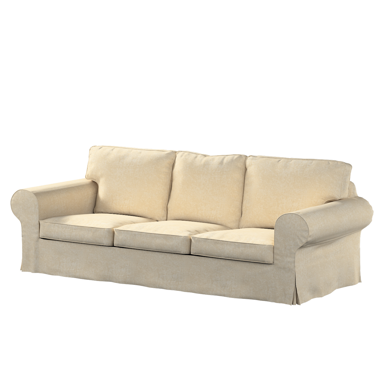 Bezug für Ektorp 3-Sitzer Sofa nicht ausklappbar, grau-beige, Sofabezug für günstig online kaufen